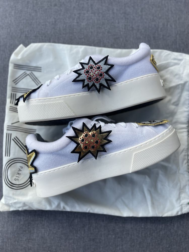KENZO Oryginał r.38 sneakers trampki na koturnie buty platforma Rzepy