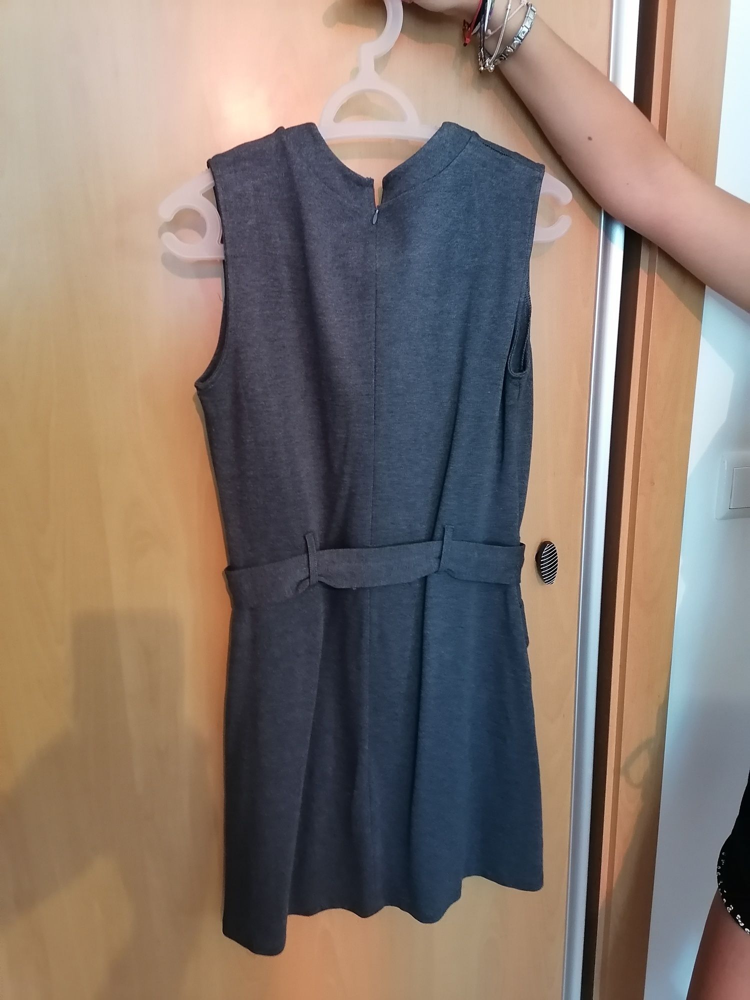 Vestido malha cinzento