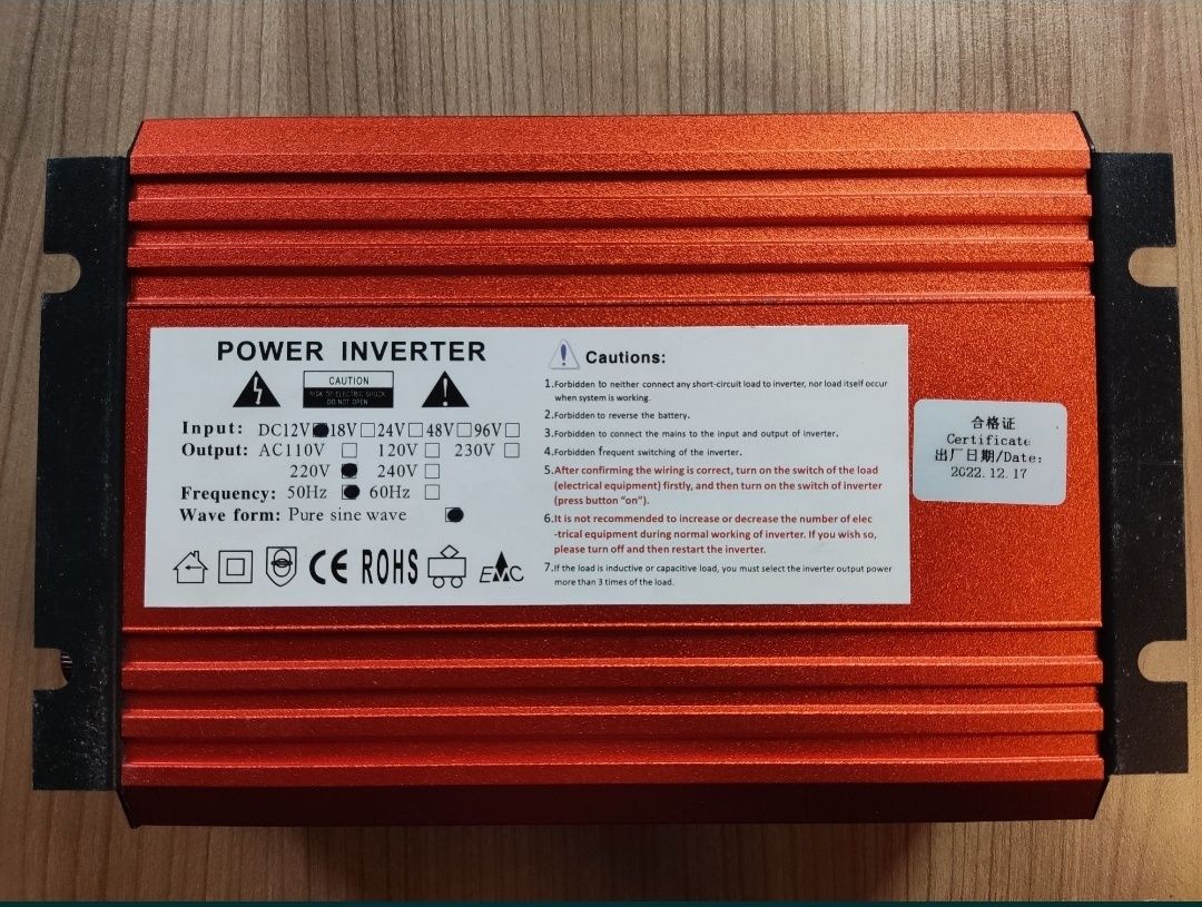 Якісні  інвертори з чистим синусом JNGE POWER на  300 w