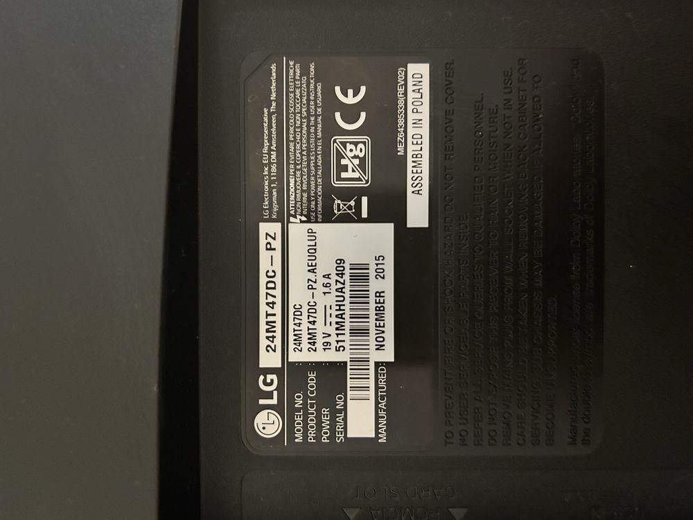 Televisão LG a funcionar