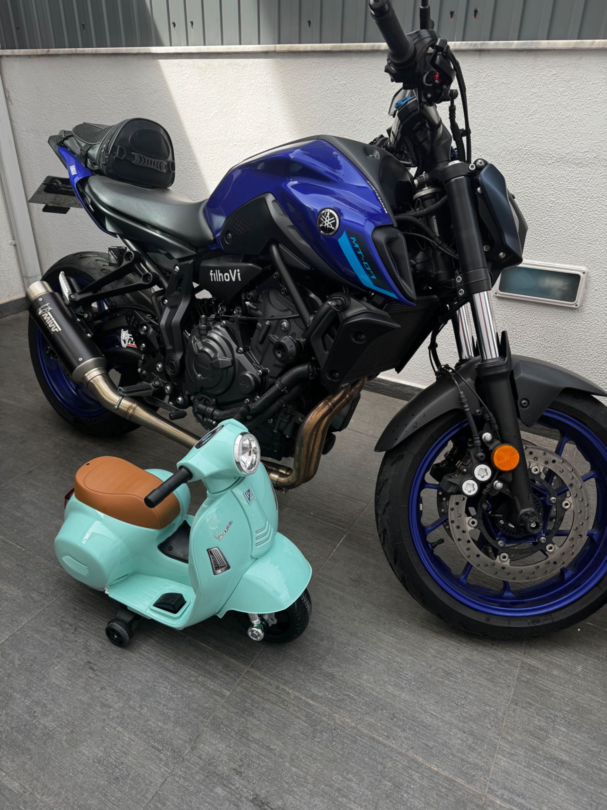 Yamaha MT07 de 2022 com 55kw
