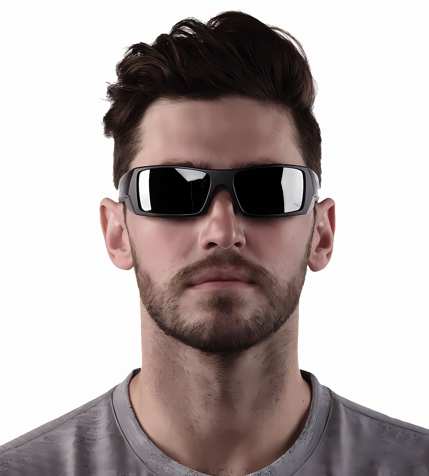 OKULARY PRZECIWSŁONECZNE. Polaryzacyjne HD. Matte Black. Sportowe 2025