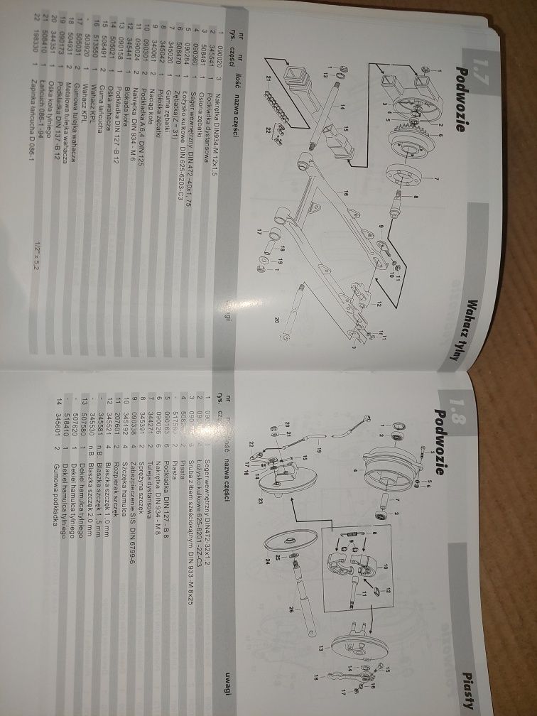 Instrukcja obsługi katalog czesci rama silnik simson sr50 sr80