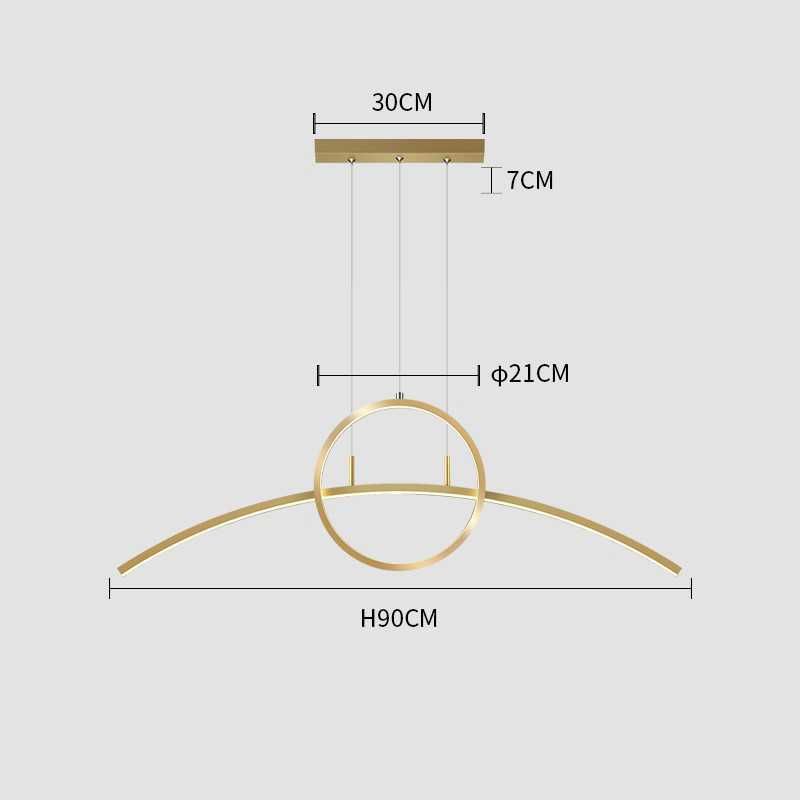 LAMPA Wisząca + PILOT 98CM Żyrandol LED HIT 2022