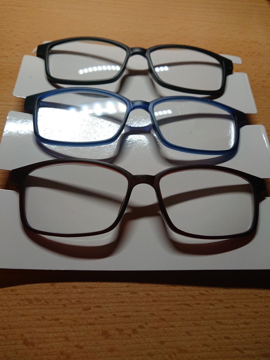 Okulary do czytania 2,5 zestaw 3 pary okularów czarne niebieskie brąz