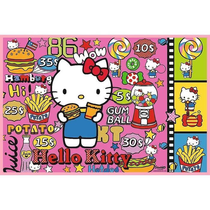 Puzzle dla dzieci 2x200 elementów Hello Kitty i przyjaciele