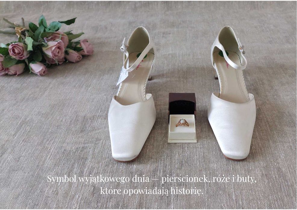 Buty Ślubne Rainbow Club, Satynowe, Rozm. 40 – Nowe z Metką
