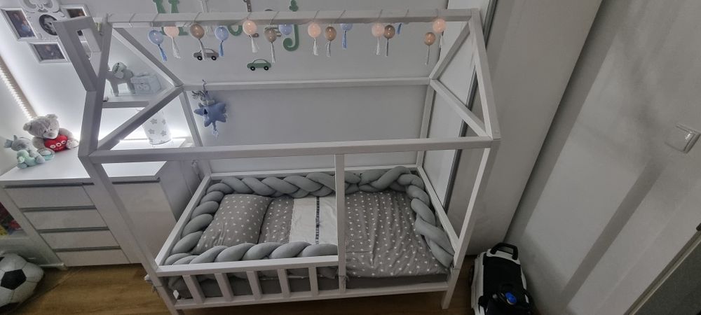 Łóżko dziecięce domek z nowym materacem !! 170x90x170