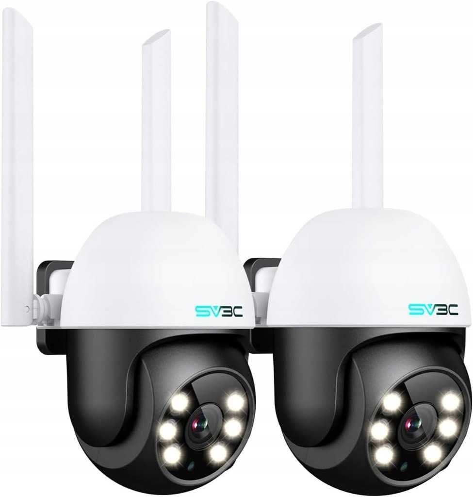 2x Zewnętrzna Kamera IP SV3C C13 PTZ 1080P Wi-Fi 2-kierunkowe