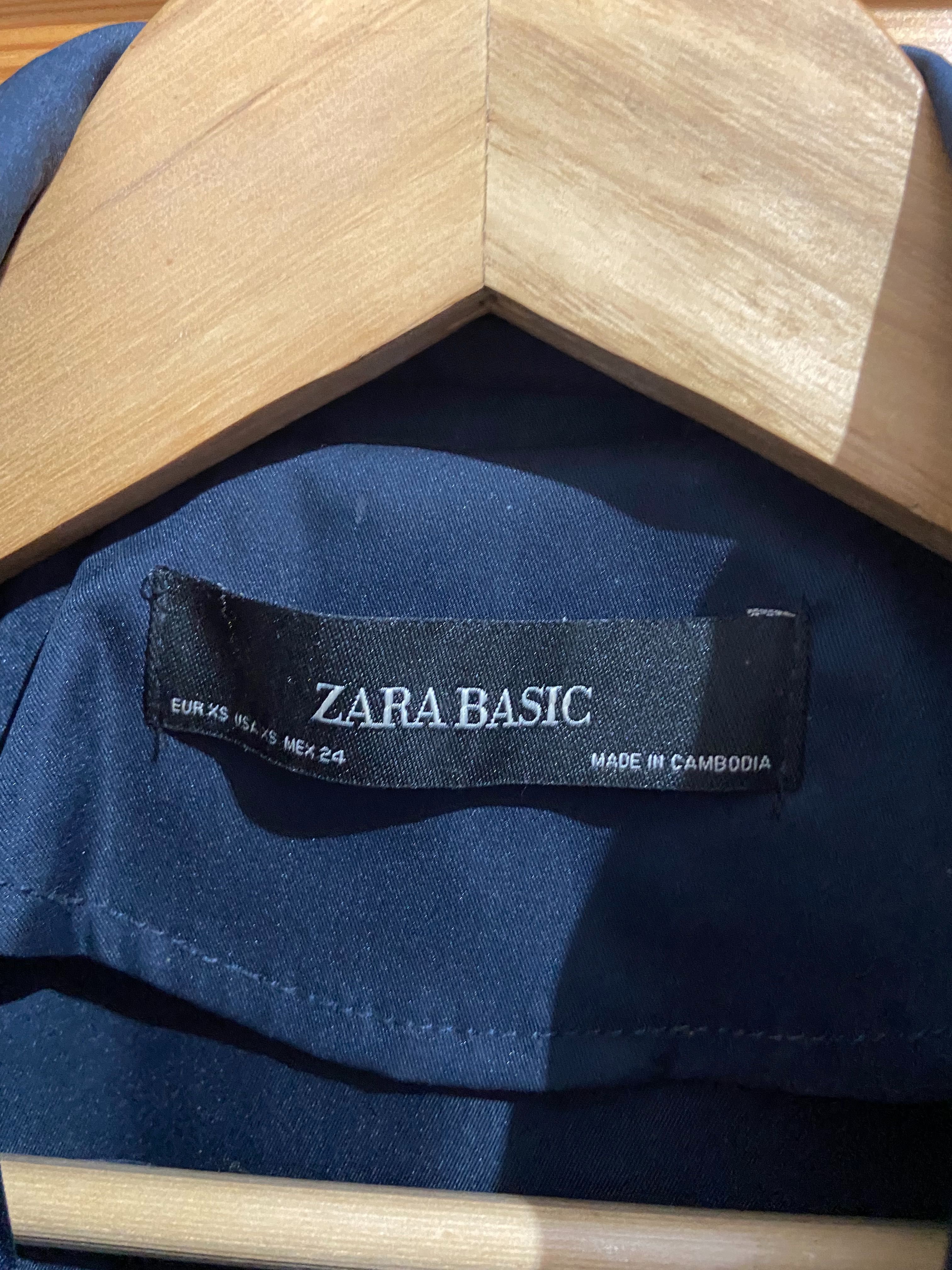 Trech coat/gabardine azul zara