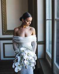suknia ślubna delikatna zdobiona syrenka
