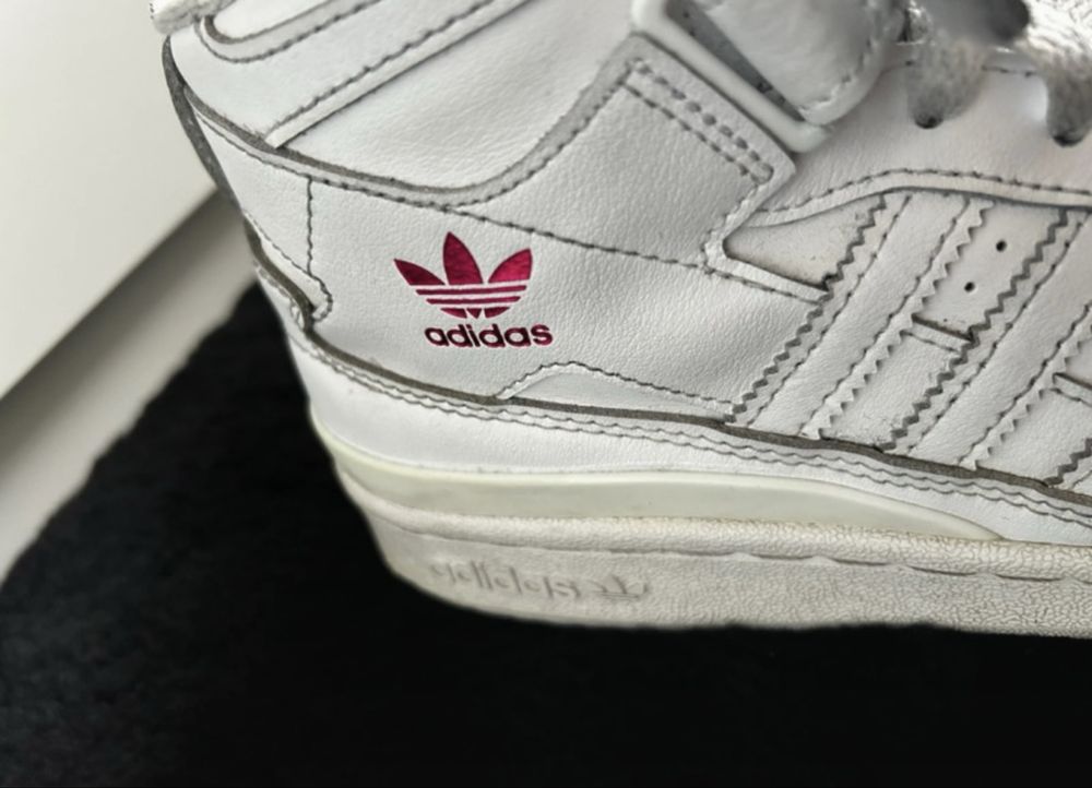 adidasy buty sportowe forum mid bialo rozowe hip hop 2000s y2k