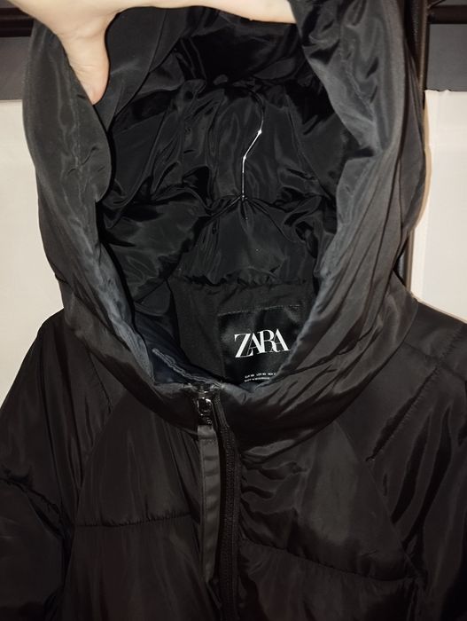 Oversize płaszcz kurtka długa zara z kapturem