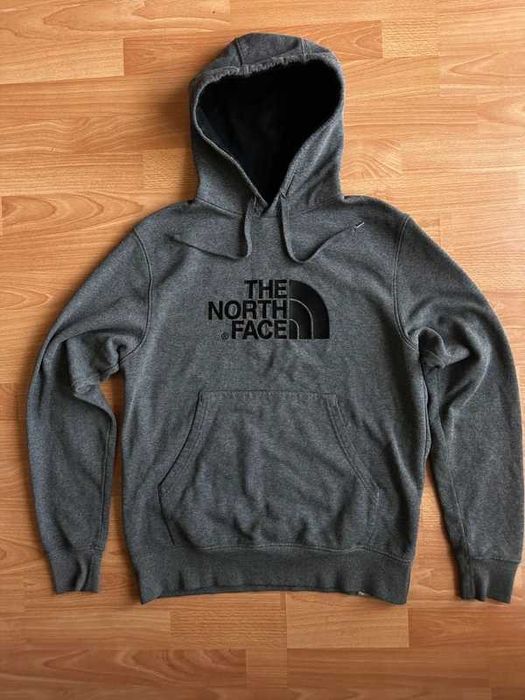 Bluza The North Face hoodie z kapturem szara Logo