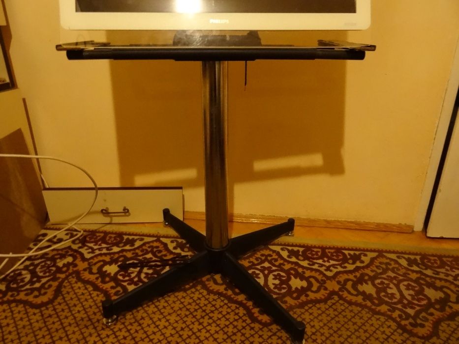 stojak, stolik, pod telewizor, noga niklowana, srebrna, kwietnik