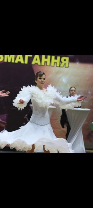 Сукня для танців стандарт/білий st