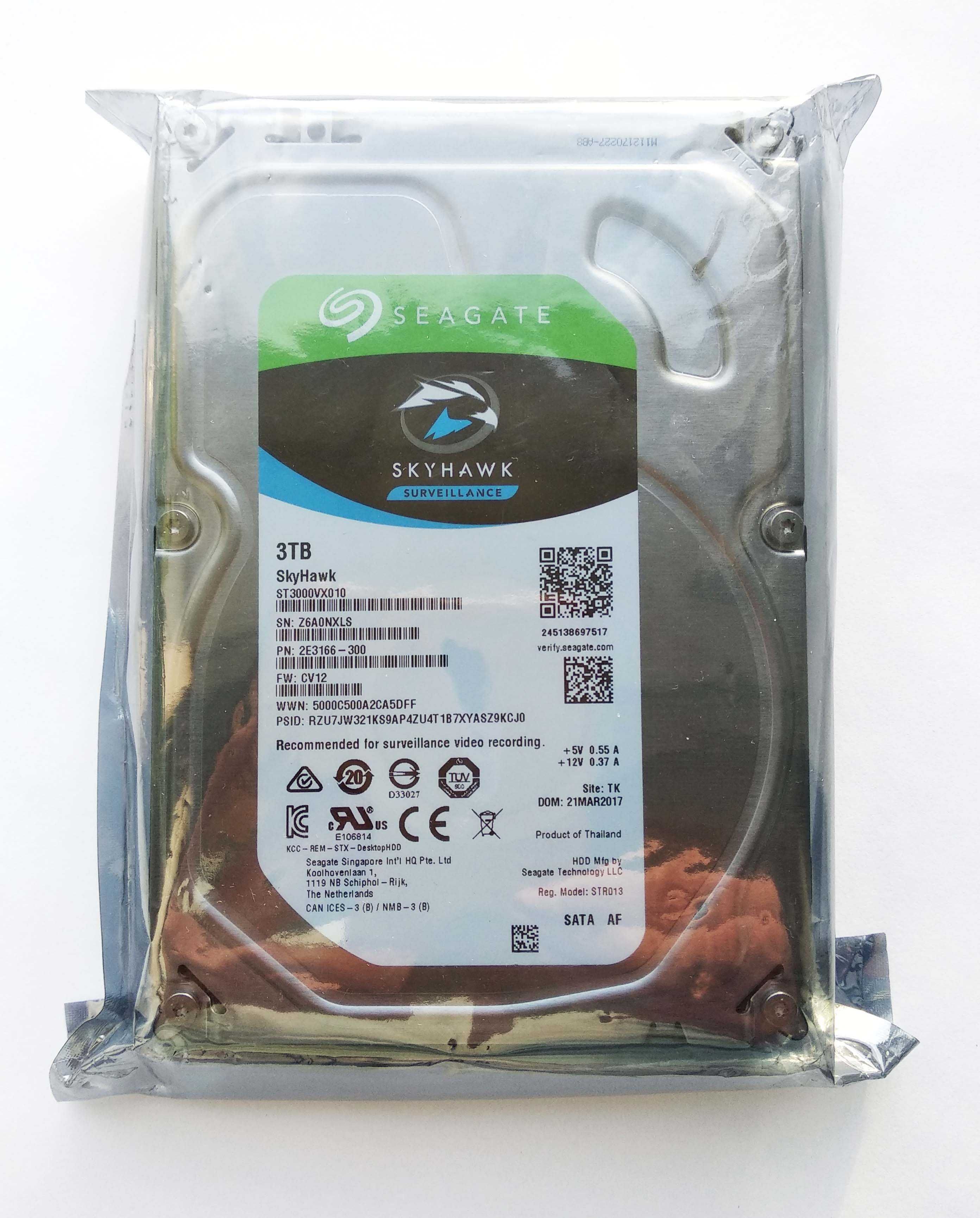 Seagate SkyHawk 3TB (Новый, запечатан) для видеонаблюдения