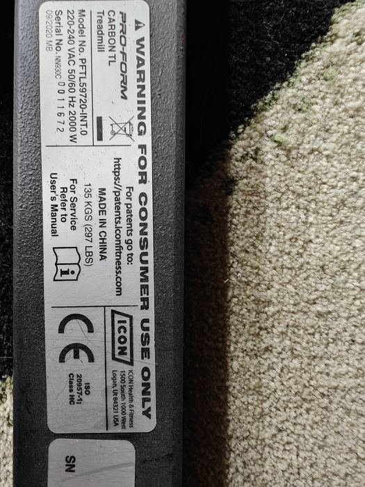 Passadeira desporto Pro-form carbon TL, profissional