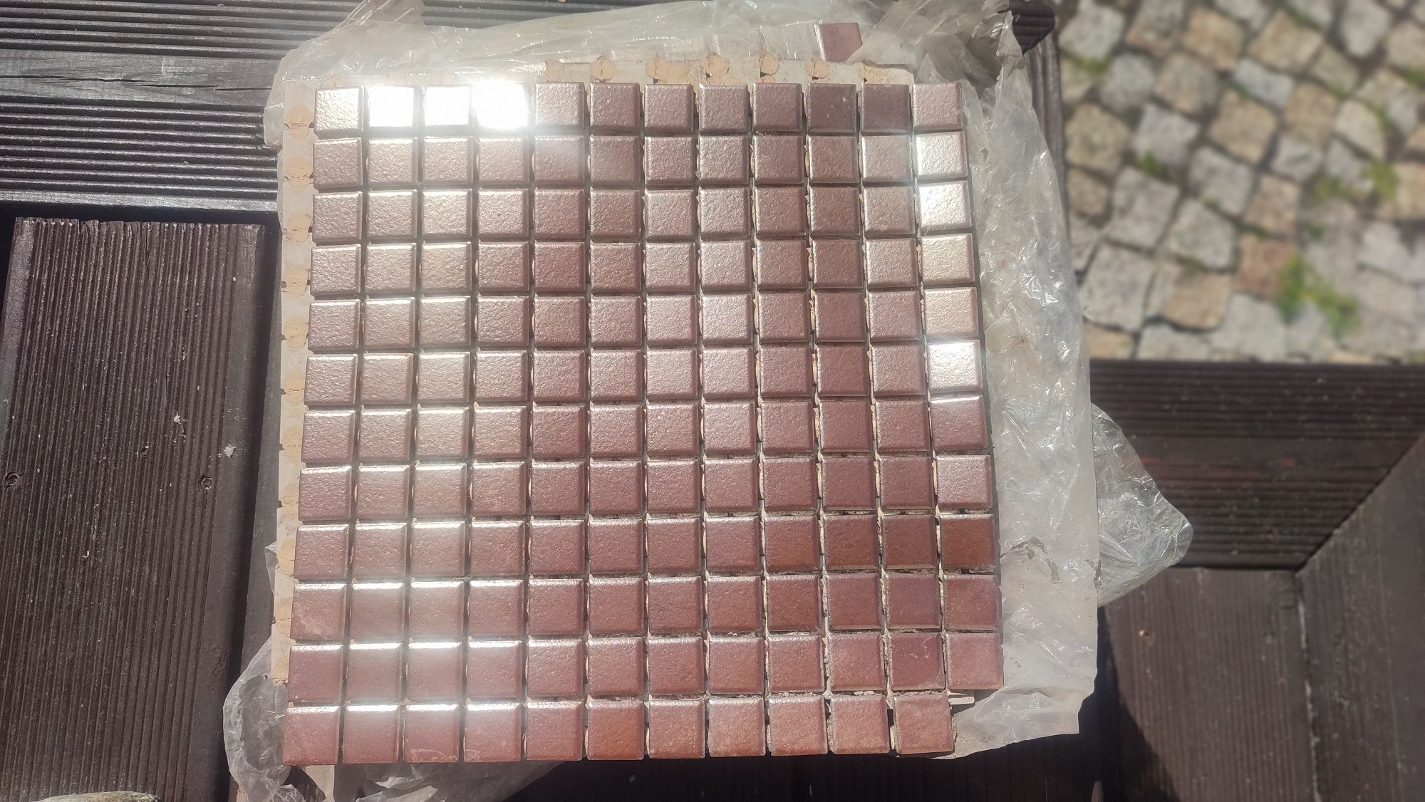 Mozaika ceramiczna 30 x 30 brąz/miedź