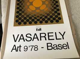Cartaz original de exposição de Victor Vasarely de 1978 (90 x 69 cm)