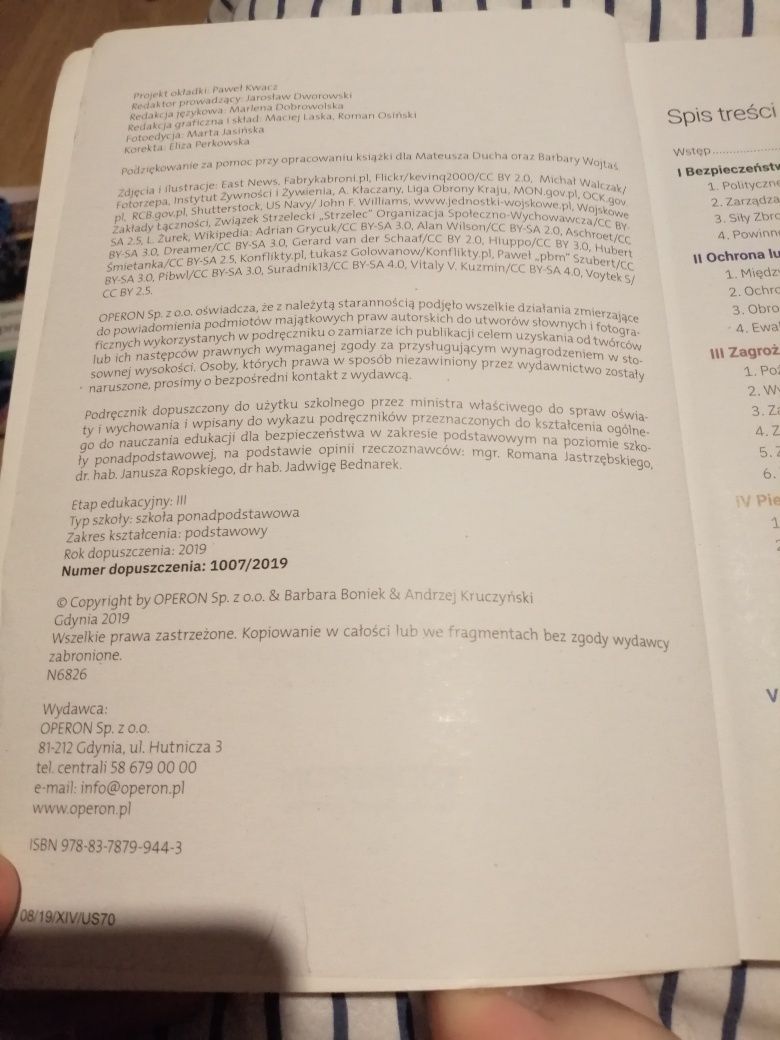 Edukacja dla bezpieczeństwa liceum/technikum