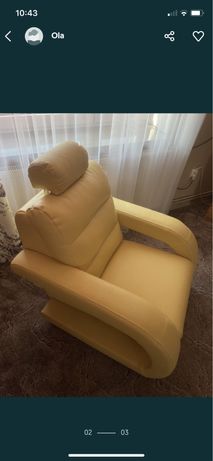 żółty fotel firmy Limba