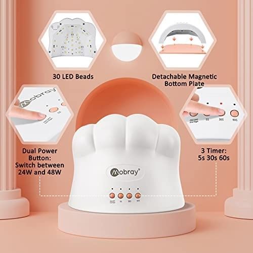 Secador unhas gel UV led lâmpada 48w