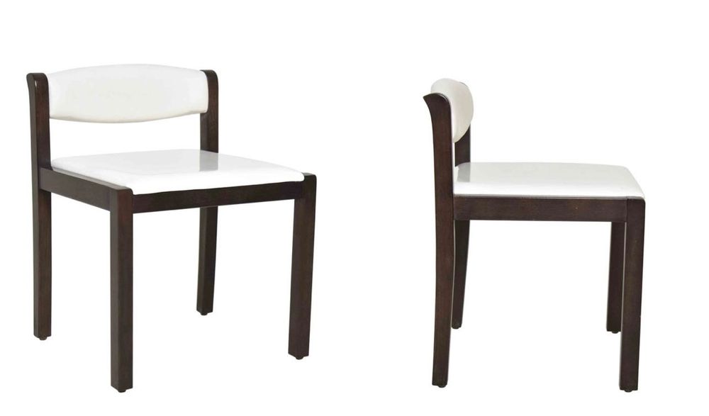 Стул для комода туалетного столика белый кожа Red Apple R403