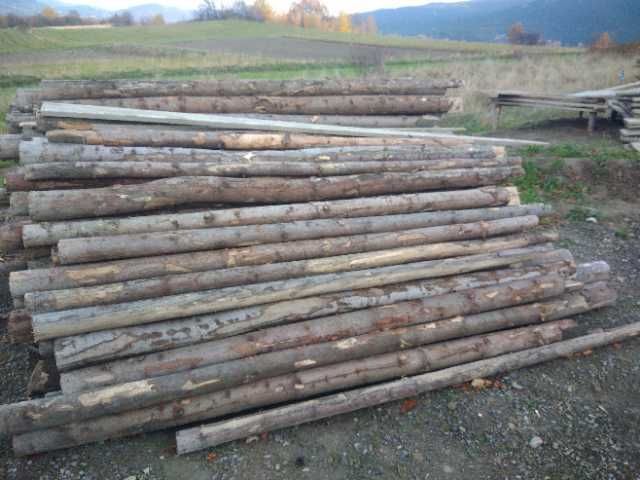 Stemple budowlane z jodły, 2,70 - 2,80 m, ok. 200 sztuk, świeże!!!