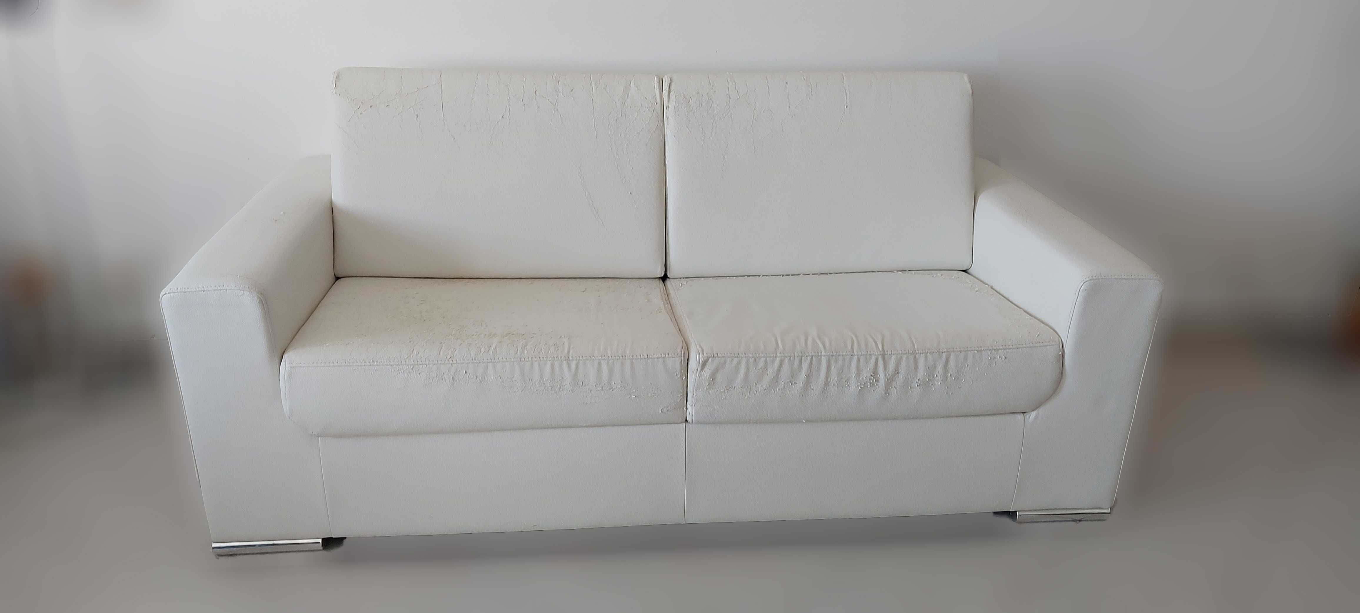 Sofá cama Lourini branco de 200x96x94