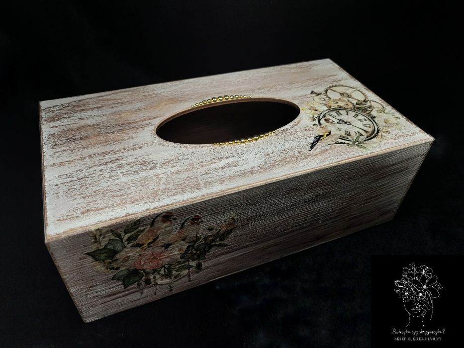 Chustecznik handmade rękodzieło decoupage