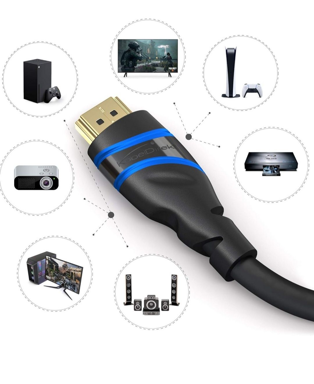 KabelDirekt - Kabel HDMI 8K, 1m