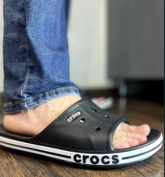 Тапочки Оригінал  крокс Crocs Bayband Slide Charcoal 36-44р