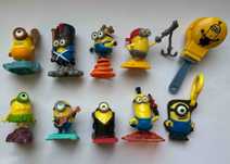Полная серия киндер Миньоны из 10 игрушек журнал Minions (2015)