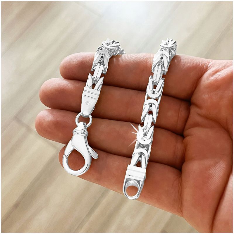 Bransoletka Męska Splot Królewski, Srebro Próba 925, Pełna, 23cm/6mm G