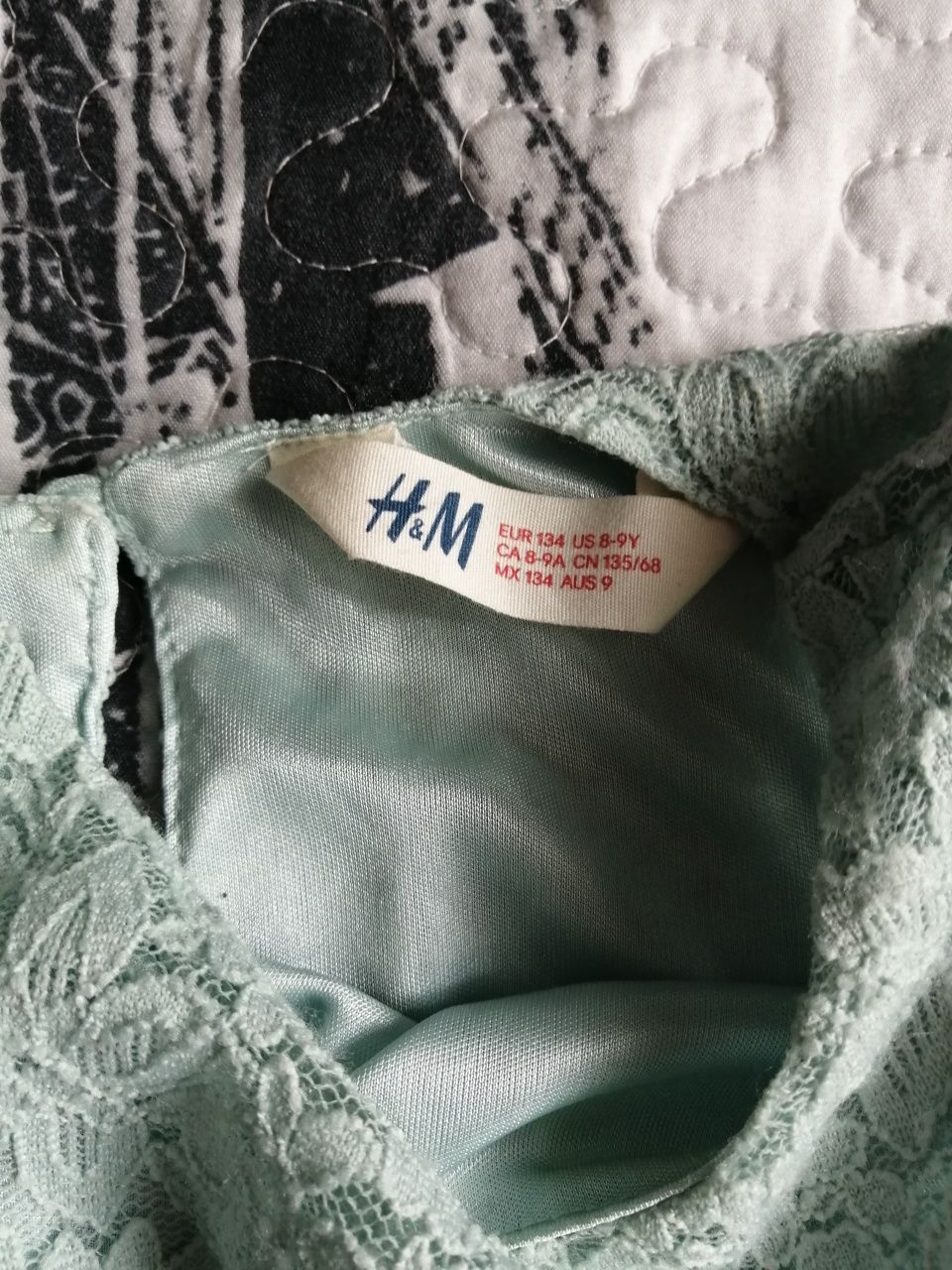 2 bluzki koronka H&M, YD rozm. 134 cm
