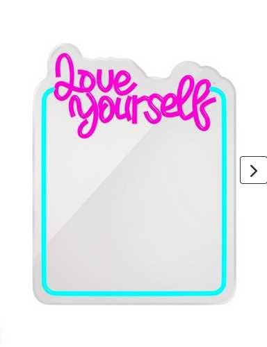 lustro mirror neon love yourself