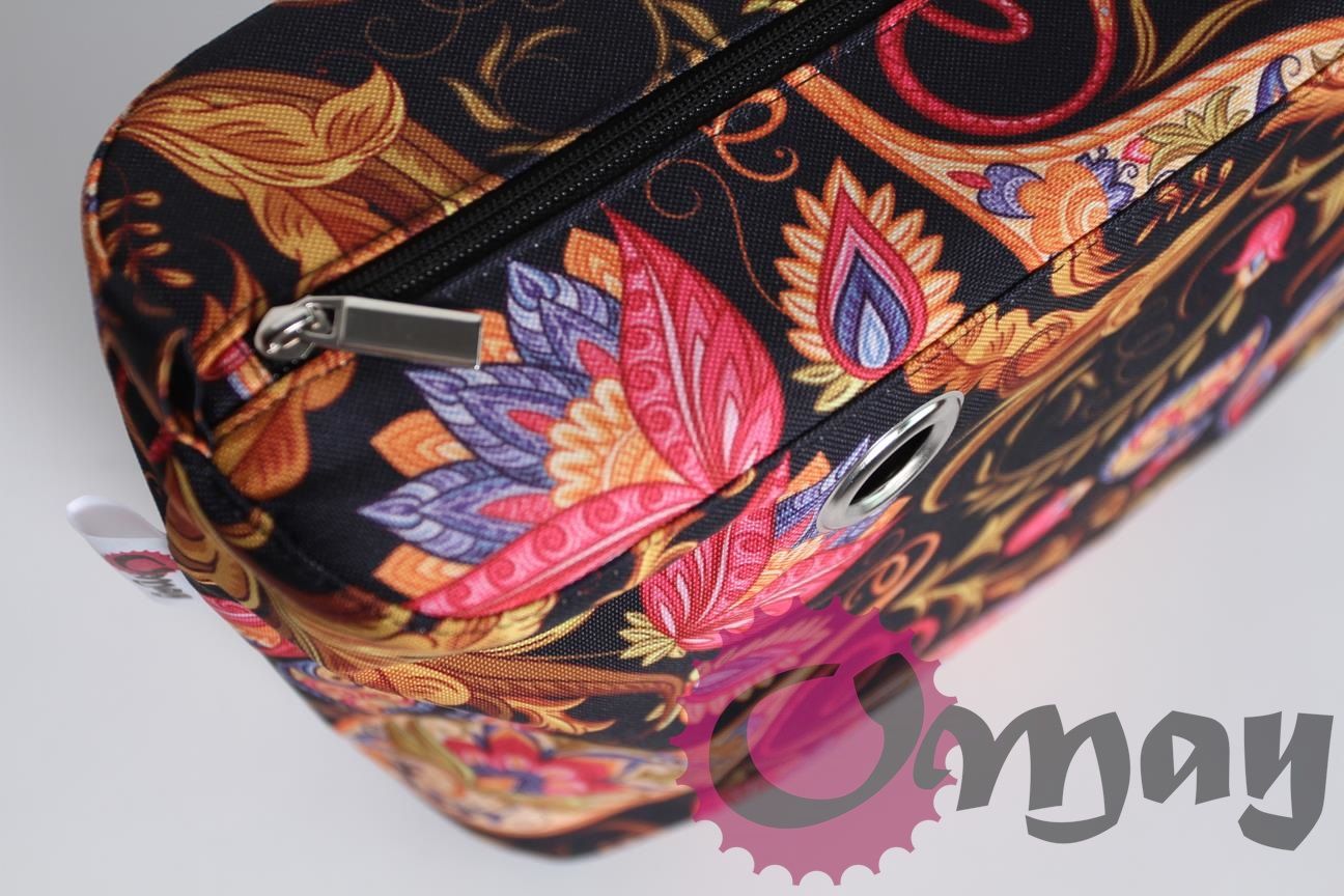 Czarny organizer do OBAG STANDARD orient czarny żółty 2 kieszenie OMAY