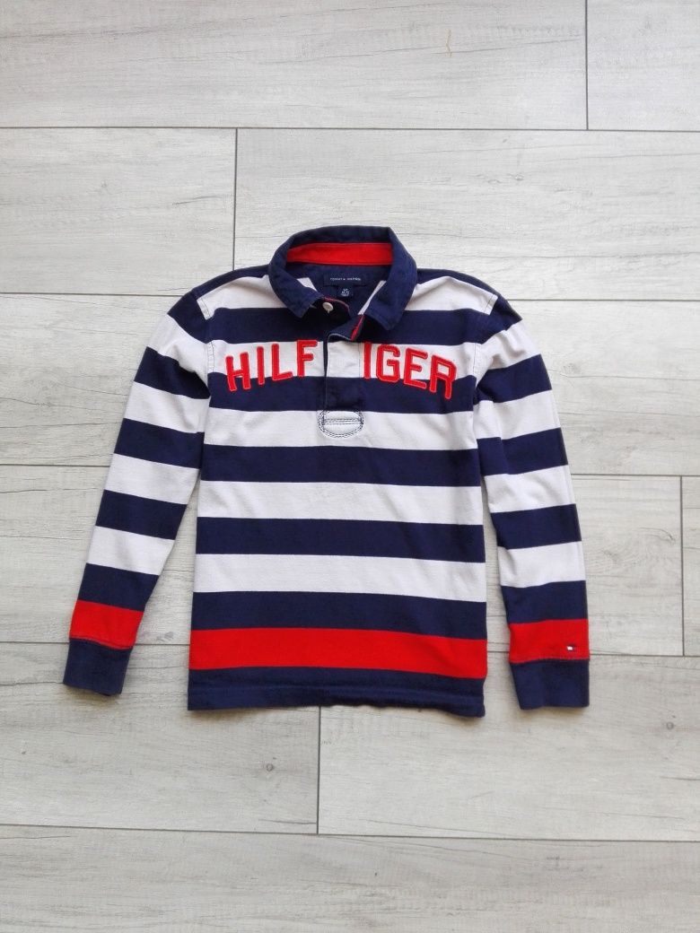 Tommy hilfiger oryginalna bluza w paski rozm 116-122