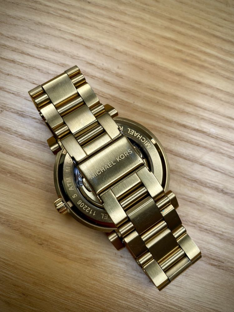 Zegarek Michael Kors MK9037 – automatyczny, skeleton, złoty