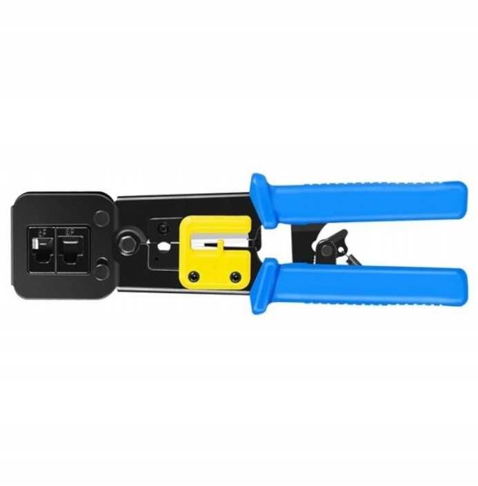 Zaciskarka do wtyków modularnych RJ45 RJ12 RJ11 SOLIDNA STALOWA