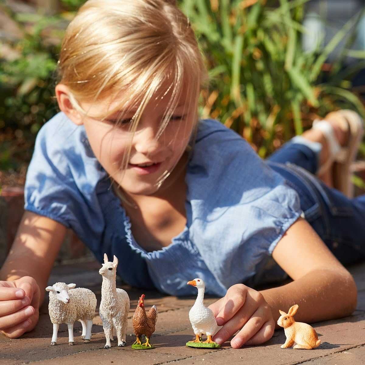 Набір фігурок Schleich FarmюТварини лама, кролик,вівця,курка та гуска