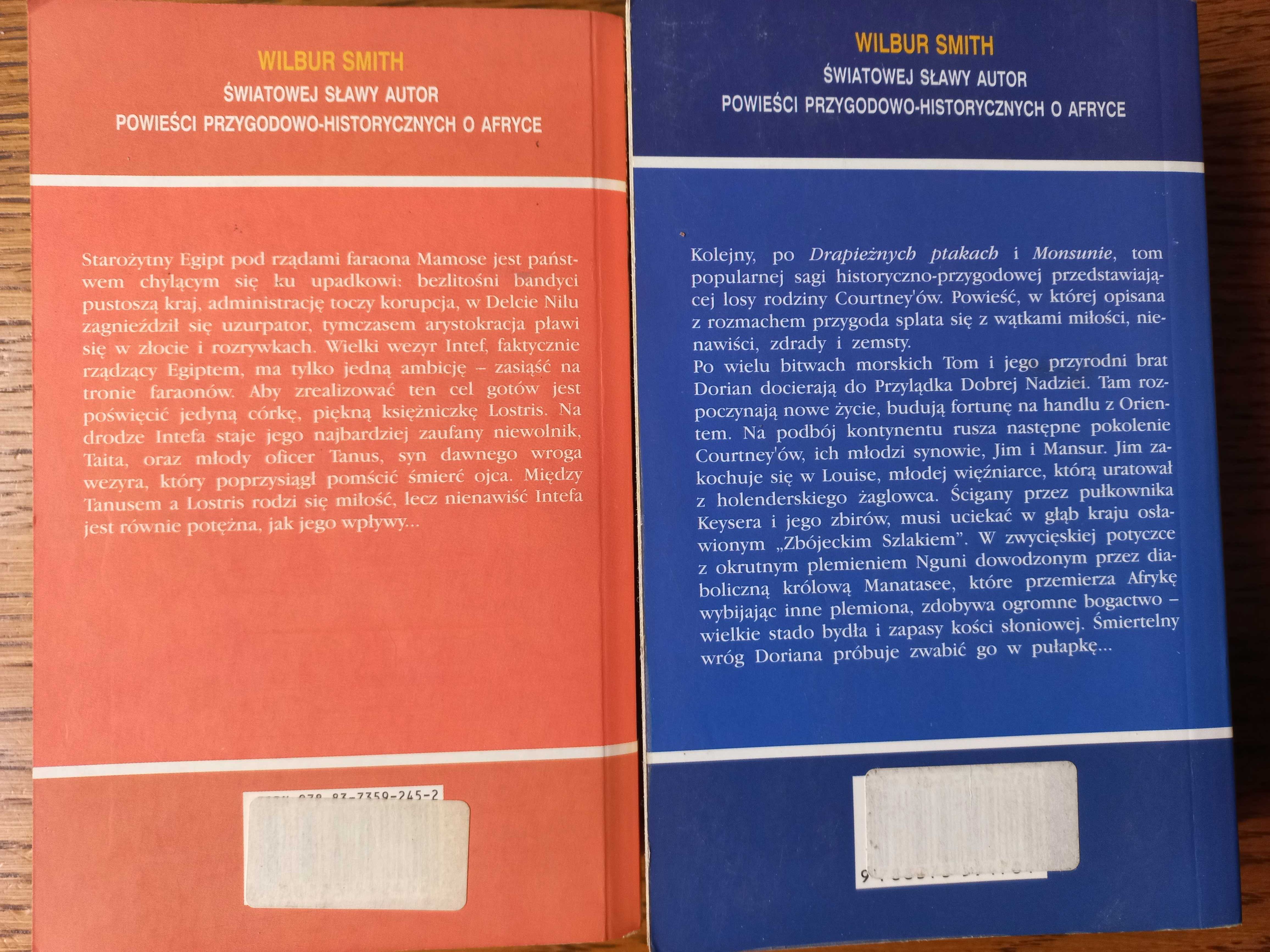 4x Wilbur Smith Bóg Nilu Błękitny horyzont Zakrzyczeć diabła Piekło na