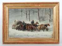 Steinacker Alfred (1838–1914) pejzaż zimowy obraz