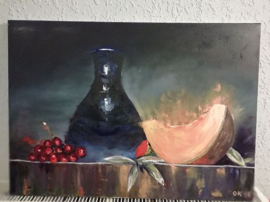 Картина "Натюрморт с апельсинами", холст, масло, 50х70 см
