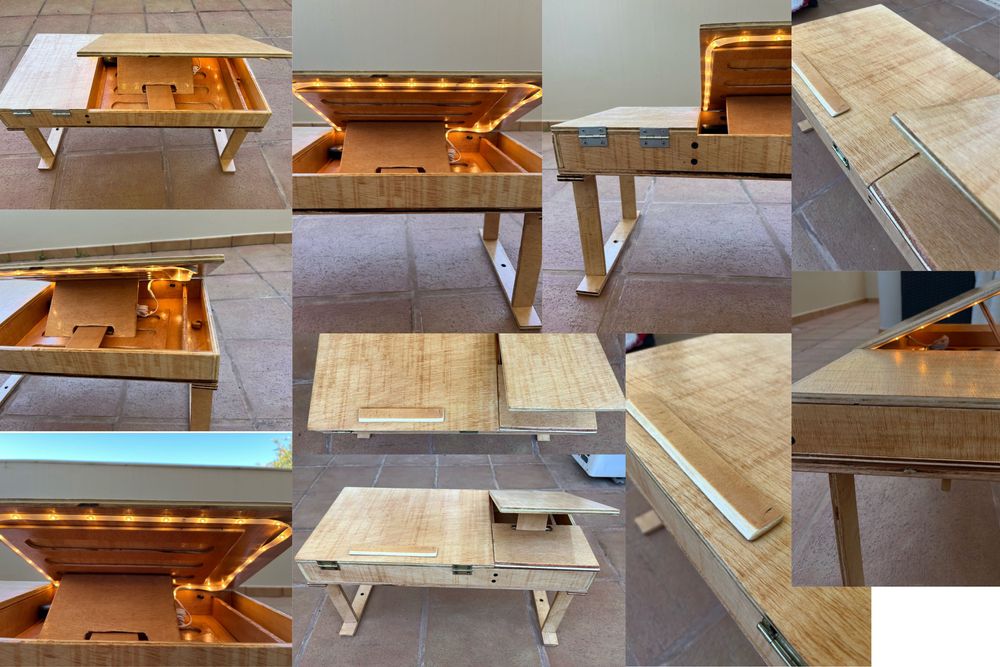 Mesa de estudar feita à mão