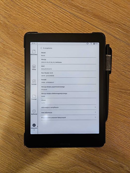 Onyx Boox Nova 2 + etui + rysik – stan bardzo dobry