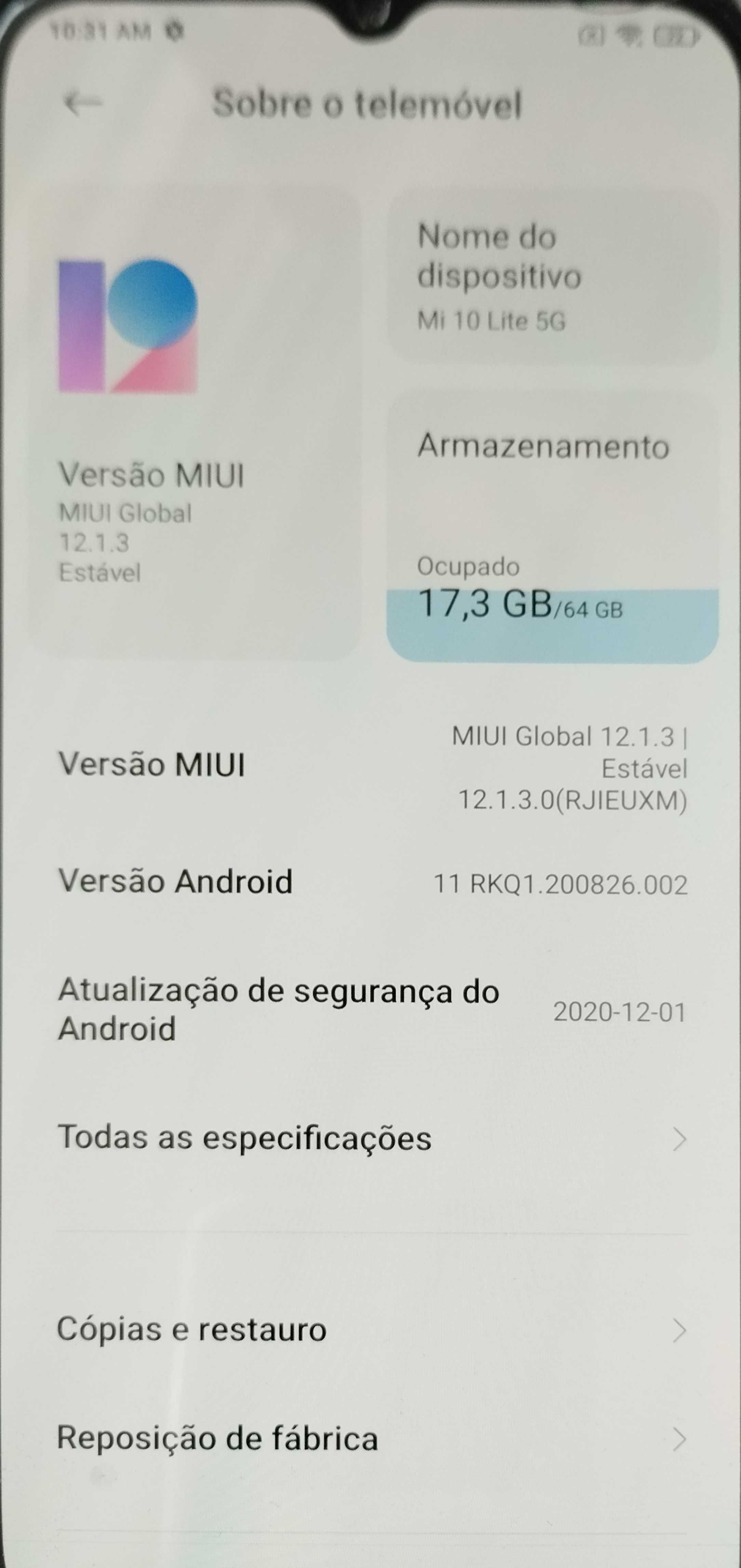 Xiaomi Mi 10 Lite 5G 6GB/64GB 6,57''