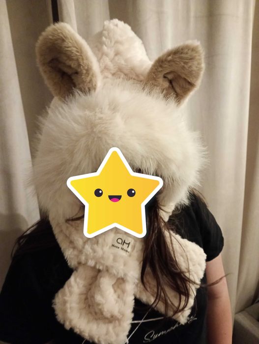 Czapka z szalem zimowa kot nowa prezent święta