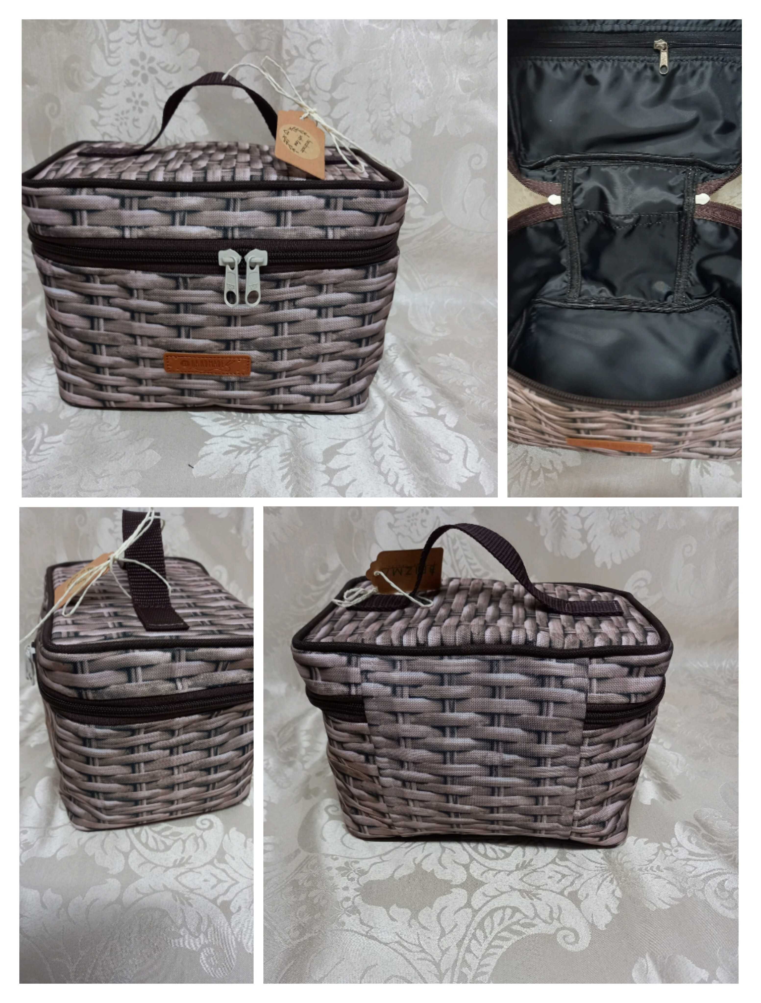 Kuferek kosmetyczka organizer handmade rękodzieło artystyczne